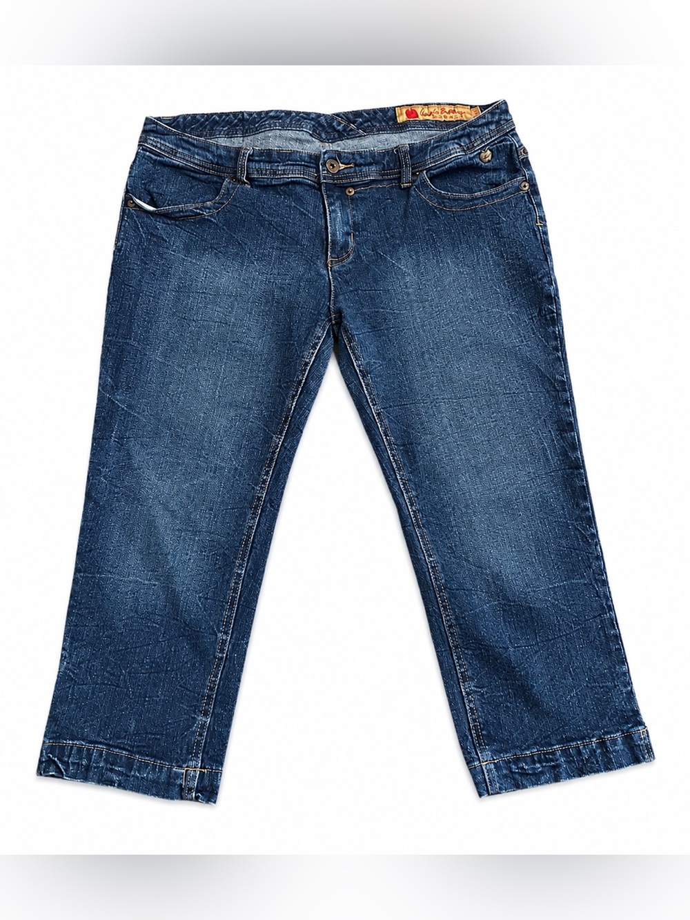 Apple Bottoms Y2K Low Rise Denim Capris Size 13/14 🍎 No Back Pockets